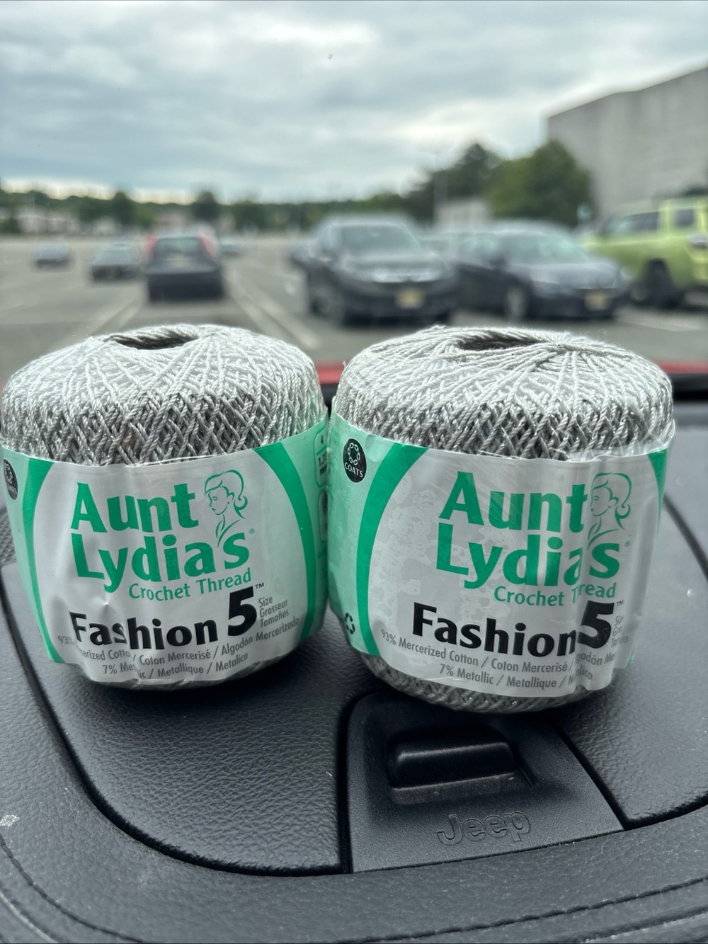 Silver Aunt Lydia’s Crochet Thread Size 5 Lot Of 2 New VTG